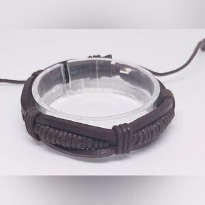 Men's‎ leather bracelet layered brown new e11